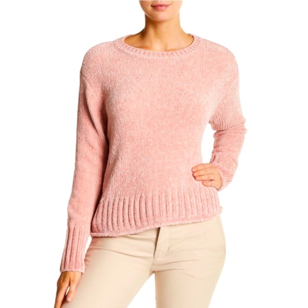 Philosophy Blush Rose Chenille Pullover Sweater